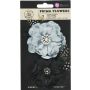 Kwiatki materiałowe Prima Marketing Plume Black 2szt, 8cm - 3
